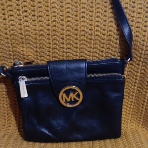 Michael Kors Black and Gold Crossbody Bag